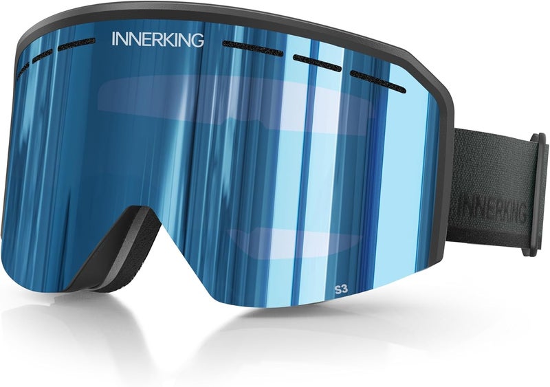 Innerking Ski/Snowboard Goggles OTG for Men Women & Youth - Over Glasses Snow Sports Goggles Anti Fog 100% UV400 Protection - Image 1